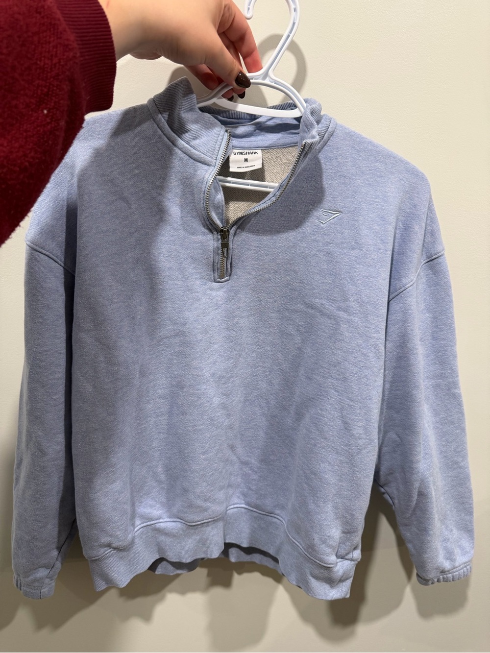 Light Blue Gymshark Quarter Zip